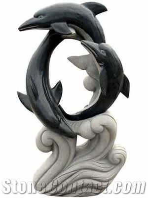 Dolphin Stone Animal Sculptures,Dolphin Stone Carving
