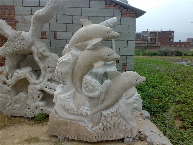 Dolphin Stone Animal Sculptures,Dolphin Stone Carving