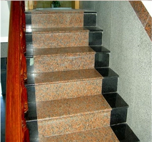 G562 Granite Stairs and Maple Red Granite Steps,Red Granite Stairs and Steps