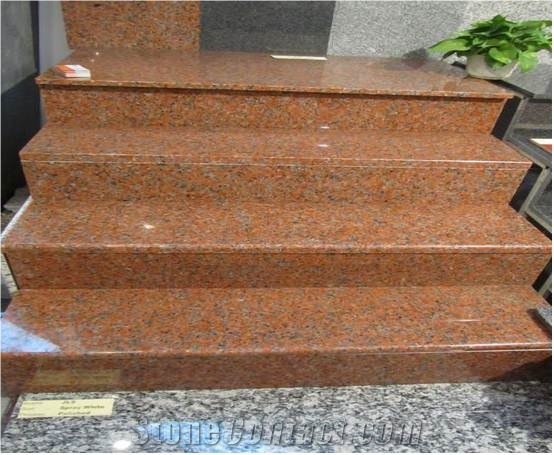G562 Granite Stairs and Maple Red Granite Steps,Red Granite Stairs and Steps