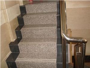 G664 Granite Stairs and Steps,Red Granite Stairs and Steps,Inside Granite Stair and Step