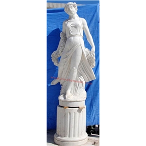 Handmade White Marble Woman Sculpture,Figure Statue
