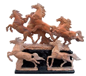 Horse Animal Stone Sculpture,Horse Stone Carving,Yellow Animal Stone Sculpture