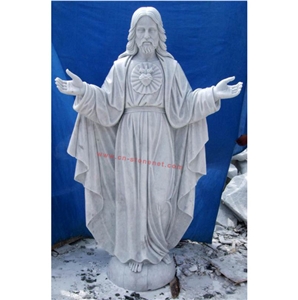 Jesus Garden Stone Statue,White Marble Sculpture,Figure Stone Carving