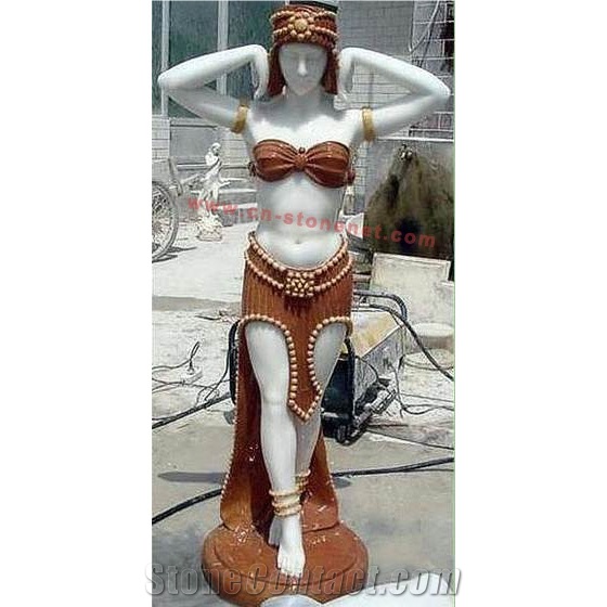 Life-Size Marble Carving Statue,White Marble Sculpture
