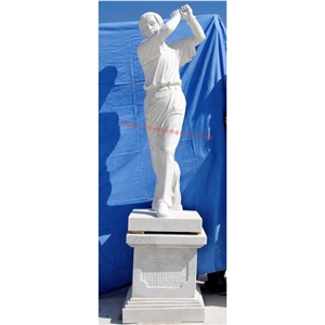 Life Size Young Man Statue,White Marble Sculpture