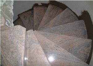 Multicolor Red Granite Stairs and Steps,Red Granite Stairs and Steps,Inside Granite Stair and Step