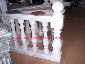 Pure White Marble Balcony Baluster