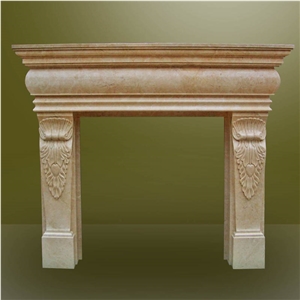 Stone Fireplace,Marble Fireplace Design,Yellow Marble Fireplace Surround