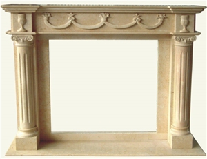 Stone Fireplace,Marble Fireplace Design,Yellow Marble Fireplace Surround