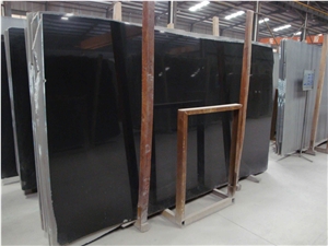 Natural Absolute Black Granite Slabs
