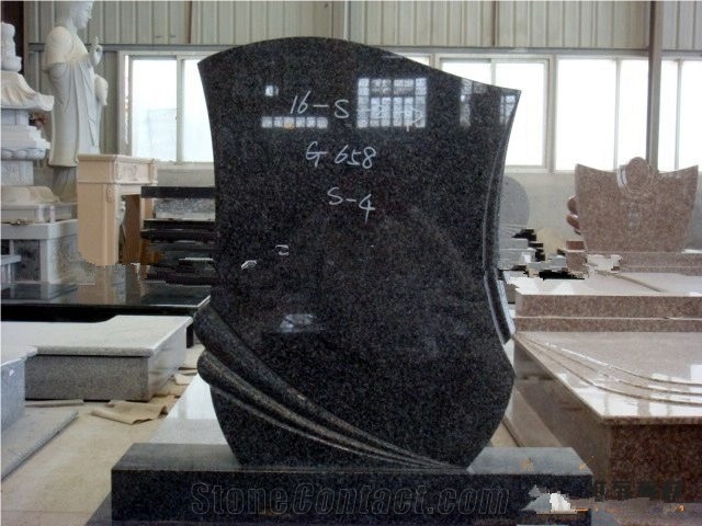 Hebei Black Granite a Grade Russian Style Monument