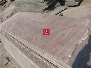 Pink Quartzite Honed Surface Slabs & Tiles, China Pink Quartzite