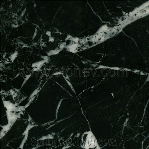 Black and White Marble Slabs, White Stripe in Black Marble