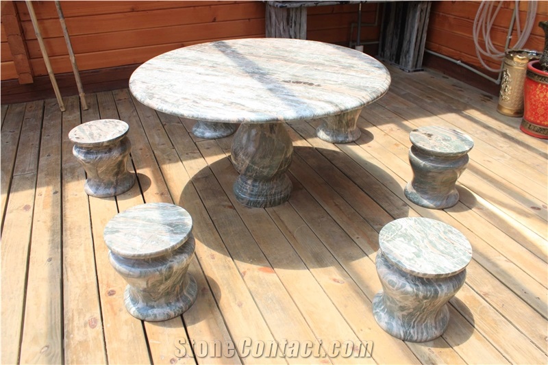 Marble Dining Table Top,Hua"An Jade Round Table, Green Round Tables