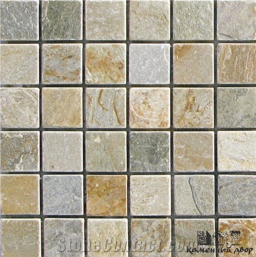 Slate Natural Surface Mosaic, Beige Slate Mosaic
