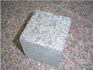10cm T Flamed Black Granite Cube Stone, G684 Fuding Black Granite Cube Stone