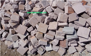 Kandla Multicolor Sandstone, Kandla Brown Sandstone Pavers,Delhi Brown Sandstone Cubes Stone & Pavers