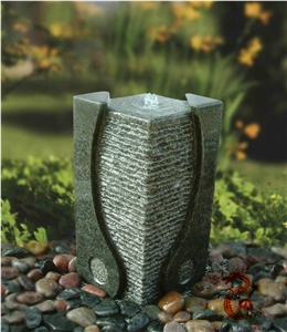 Outdoor Waterfall Fountain-1, Black Granite Fountains