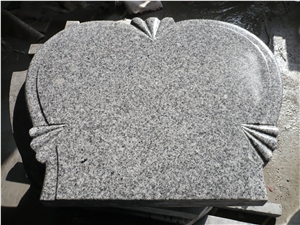 Grey Granite Monument & Tombstone Slant Grave