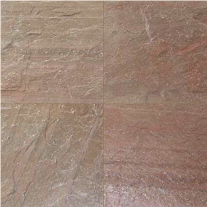 Copper Slate Slabs & Tiles, India Brown Slate