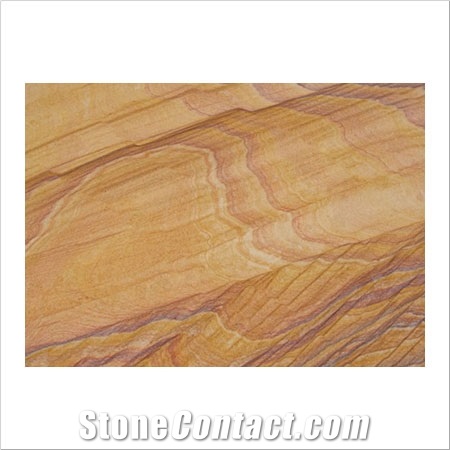Rainbow Sandstone Slabs & Tiles, India Yellow Sandstone