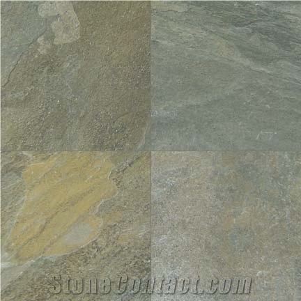 Z-Green Slate Slabs & Tiles, India Green Slate