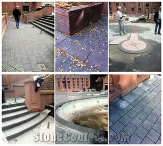 Flamed G684 Basalt Steps,Coping,Floor Pavers & Tumbled Pavers