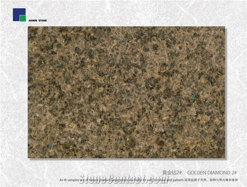 Golden Diamond Granite 2# Slabs & Tiles, China Brown Granite