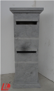 Blue Limestone Letter Box