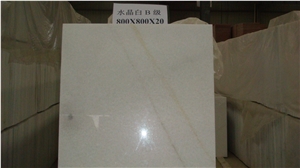 Crsytal White Marble B Grade Slabs & Tiles, China White Marble
