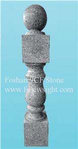 G603 Granite End Pillar 103x20x20 cm Square, Natural Grey Granite Balustrade & Railings