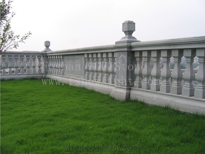 Granite Balustrade/Handrail 60x14x14 cm Square(3h6014), Natural Grey Granite Handrail