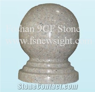 Natural Granite Ball 20x20x28 cm Round Railing, Red Granite Pier Caps & Quoins