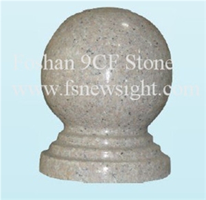 Natural Granite Ball 20x20x28 cm Round Railing, Red Granite Pier Caps & Quoins