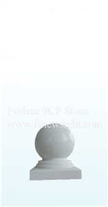 White Marble Ball 18x18x25 cm Square