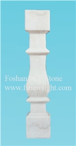 White Marble Balustrade 70x10x10 cm Square (Ya7010), White Marble Balustrade & Railings