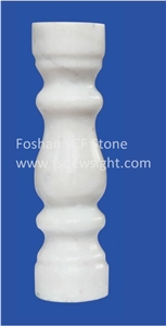 White Marble Balustrade/Handrail 30x10x10 cm Round