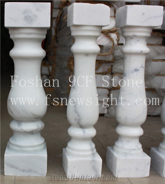 White Marble Balustrade/Handrail 50x12x12 cm Square