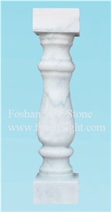 White Marble Balustrade/Handrail 60x12x12 cm Square (3a6012)