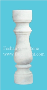 White Marble Balustrade/Handrail 60x15x15 cm Round