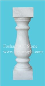 White Marble Balustrade/Handrail 60x15x15 cm Square (2a6015)