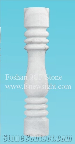White Marble Balustrade/Handrail 70x10x10 cm Round(3b7010)