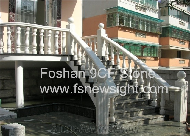 White Marble Balustrade/Stair Baluster 80x12x12 cm