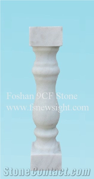White Marble Balustrades/Handrail 50x10x10 cm Square/Round