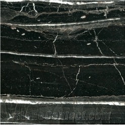 Nero Marquina Slabs & Tiles, China Black Marble