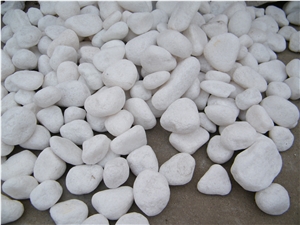 Tumbled Snow White Pebble for Landscaping