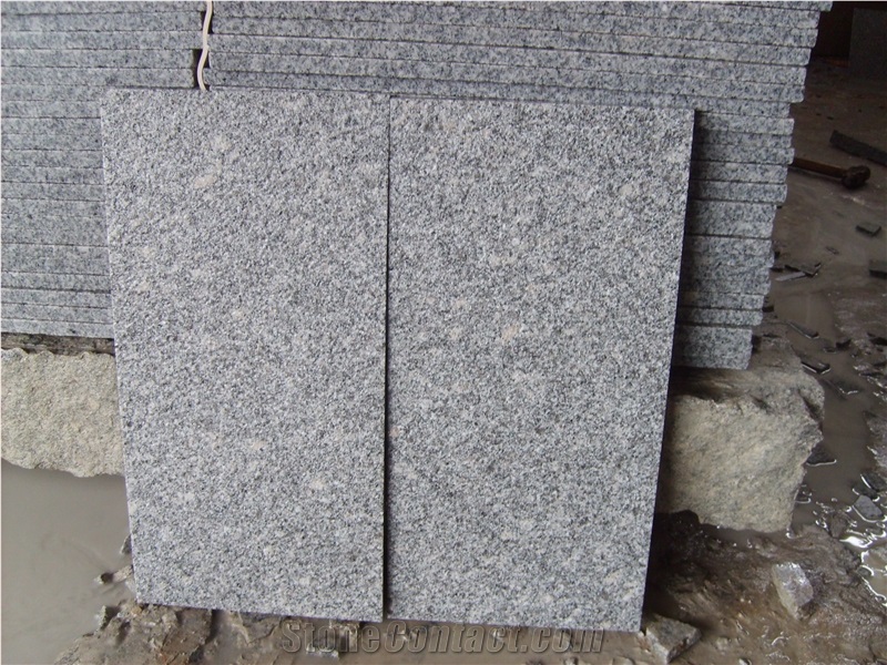 Flamed G640 Grey Granite Tile, China Grey Granite