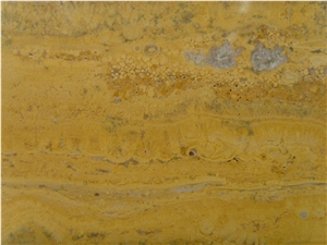 Imported Golden Travertine Marble Slabs & Tiles, Iran Yellow Travertine