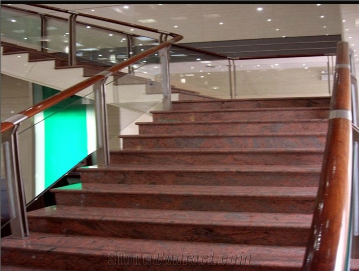 Chinese Multicolor Red Granite Steps/Stairs
